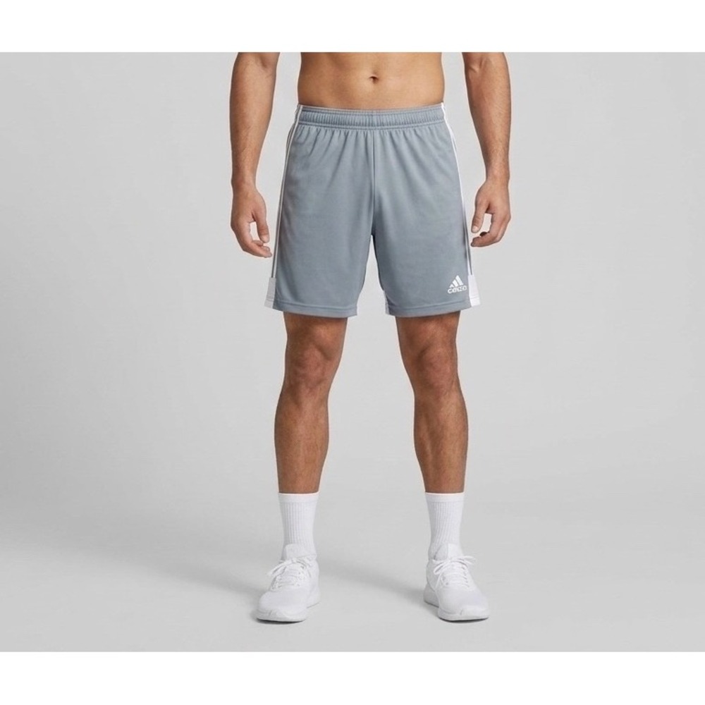 Adidas Tastigo 19 Mens Soccer Shorts Medium Gray White Training Gym DP3248‎ New